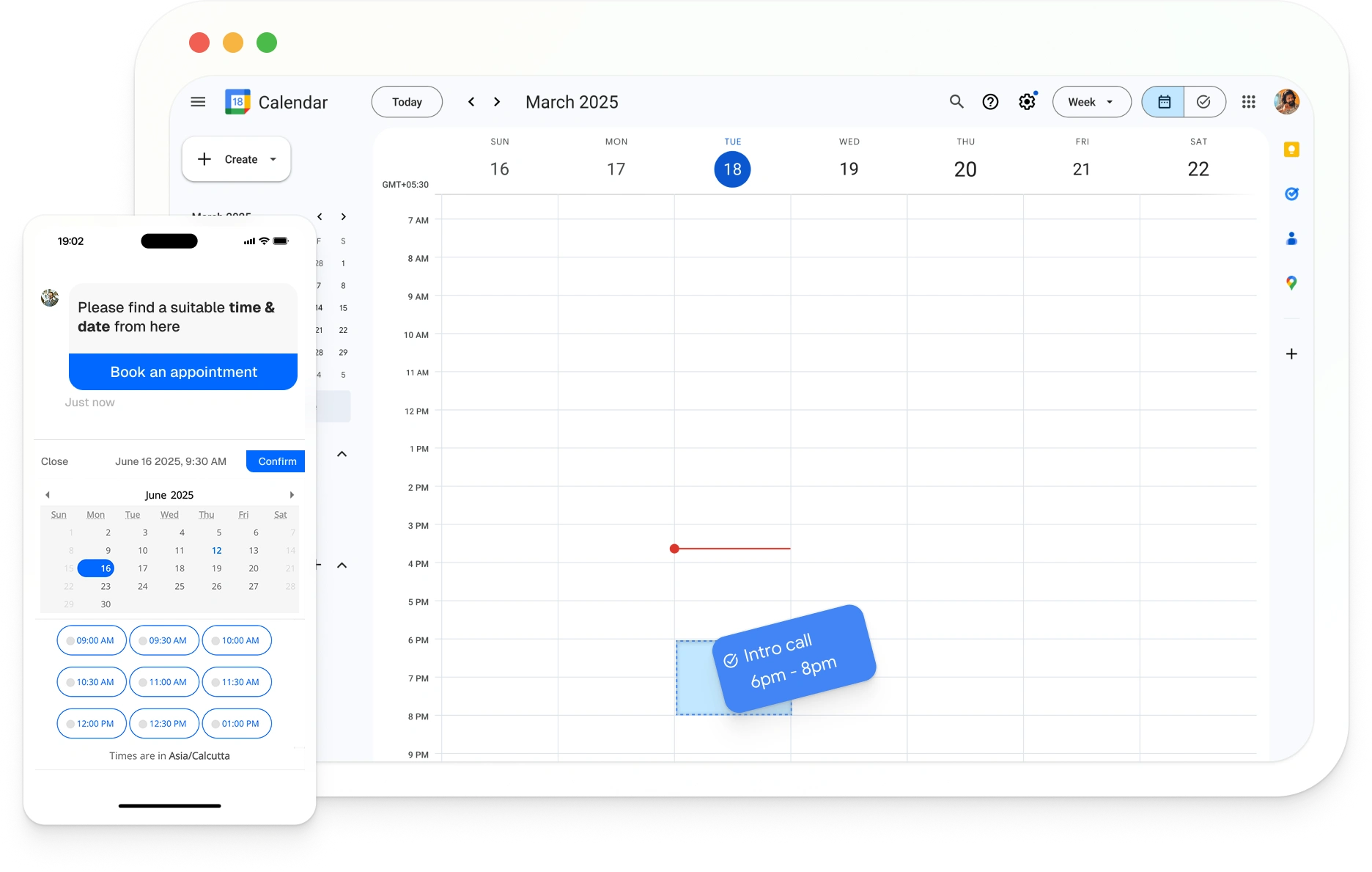 Meeting booking calendar
